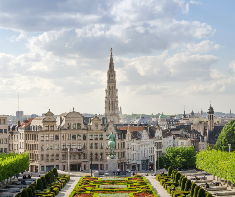 Mont des Arts Bruxelles panorama sur la ville